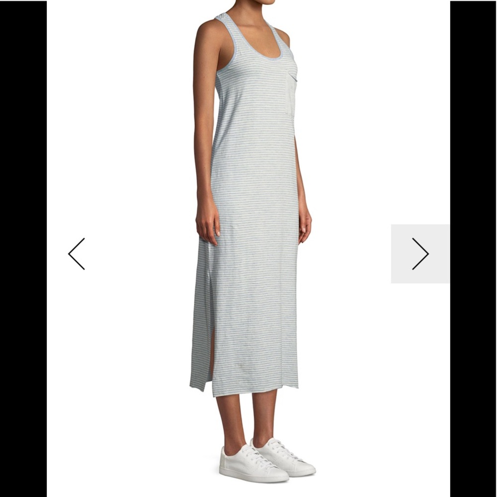 ATM Striped Racerback Tank Dress - Picture 2 of 9